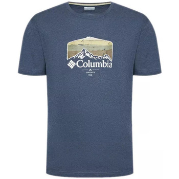 Vêtements Homme T-shirts & Polos Columbia Company embroidered-logo short-sleeved T-shirt Bleu