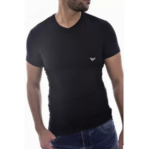 Vêtements Homme T-shirts & Polos giorgio bielizna ARMANI fine knit v neck jumper itemni Tee-shirt Noir