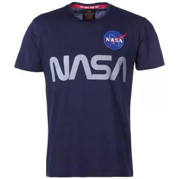 Vêtements Homme Levi's stay loose daisy embroid backyard stripe t-shirt in blue Alpha NASA REFLECTIVE Bleu