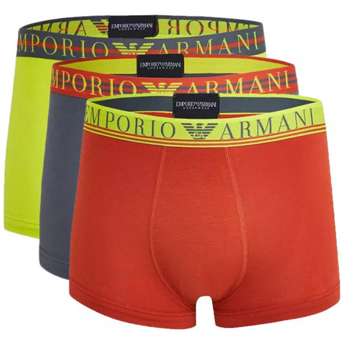 Sous-vêtements Homme Boxers Emporio Armani Kids logo-print touch-strap sneakers Blauni Pack de 3 Multicolore