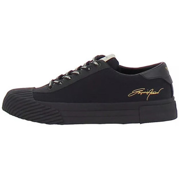 Chaussures Homme Baskets basses Emporio Armani single-breasted virgin wool suitni Basket Noir