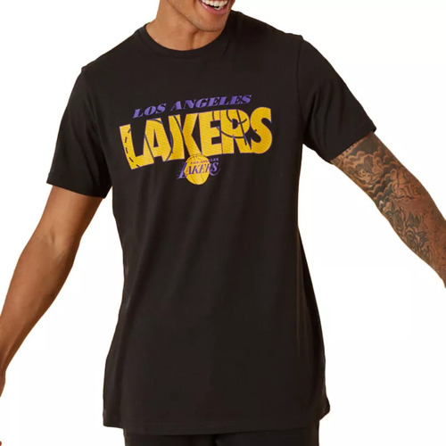 Vêtements Homme T-shirt Nba Charlotte Hornets New-Era LA Lakers NBA Wordmark Noir