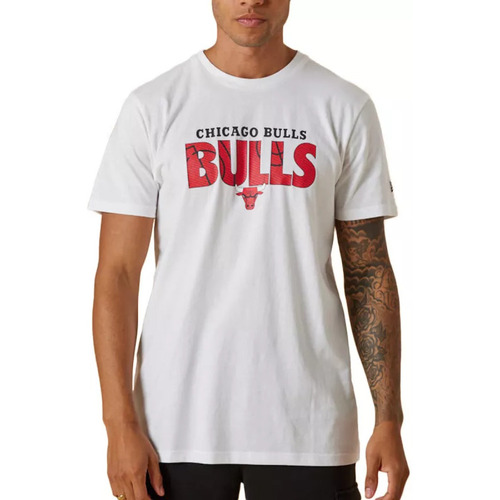 Vêtements Homme Gagnez 10 euros New-Era Chicago Bulls NBA Wordmark Blanc