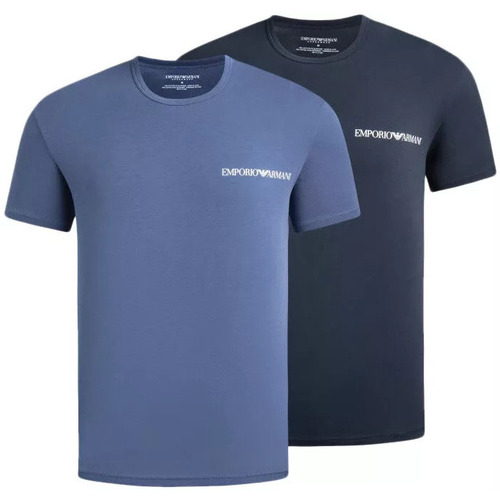 Vêtements Homme Giorgio Armani Hüte & Mützen Emporio Armani two-pack logo-print T-shirtsni Pack de 2 Bleu