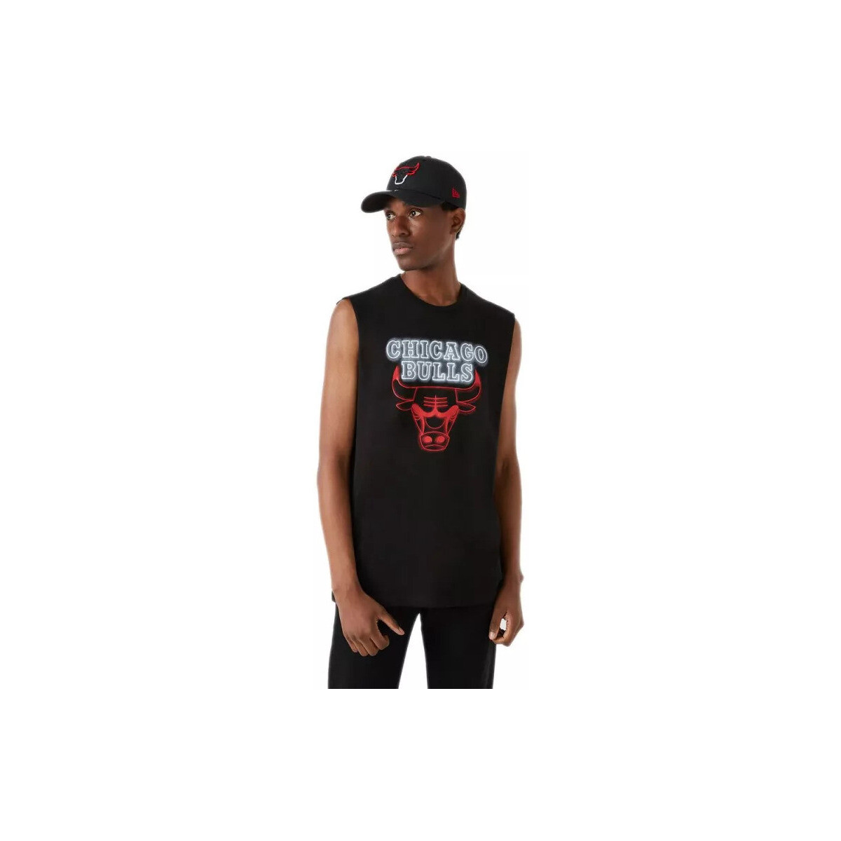 Vêtements Homme Débardeurs / T-shirts sans manche New-Era NBA NEON SLEEVELESS CHICAGO BULLS Noir