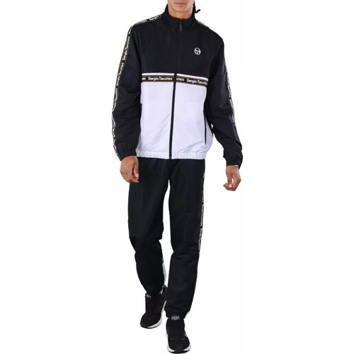 Vêtements Homme SikSilk Premium Biało-czarna koszulka polo z taśmą Sergio Tacchini MERIDIANO Noir