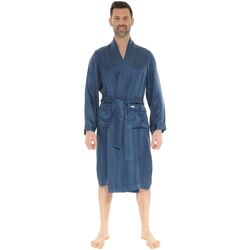 Vêtements Homme Pyjamas / Chemises de nuit Pilus ROBE DE CHAMBRE BLEU SILK Bleu