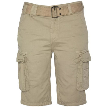 Vêtements Homme Shorts belted / Bermudas Schott MILITAIRE A CEINTURE Beige