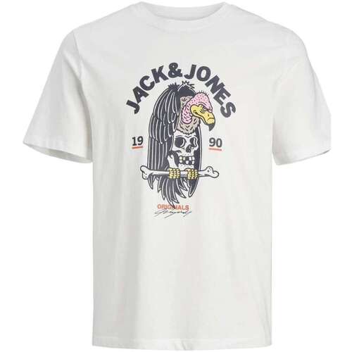 Vêtements Homme T-shirts manches courtes Jack & Jones 153759VTAH23 Blanc