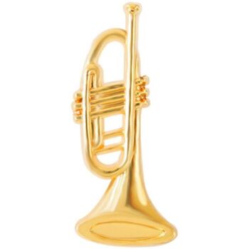 Montres & Bijoux Femme Broches / Epingles Clj Charles Le Jeune Pin's trompette de couleur or, Armstrong Jaune