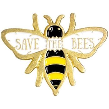 Montres & Bijoux Femme Broches / Epingles Clj Charles Le Jeune Pin's Save the bees, sauvez les abeilles Jaune