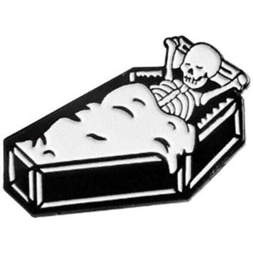 Mordi La Vita Femme Broches / Epingles Clj Charles Le Jeune Pin's Cercueil, squelette allongé Noir