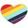 Montres & Bijoux Femme Broches / Epingles Clj Charles Le Jeune Pin's Gay pride, Coeur arc en ciel heureux Multicolore