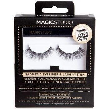Beauté Femme Mascaras Faux-cils Magic Studio - Shaky Translucent Loose cils & eyeliner ... Noir