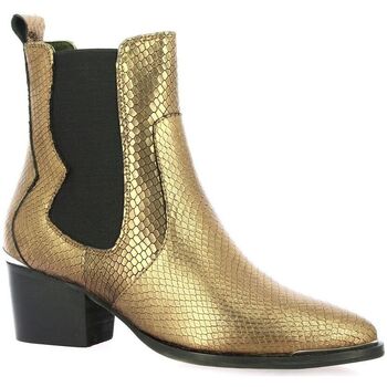 Chaussures Femme Boots Iqonic Boots cuir python Marron