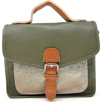 Sacs Femme logo-embossed leather shoulder bag Oh My Bag CORTE Kaki