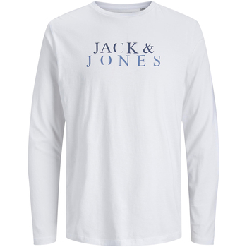 Vêtements Homme Pyjamas / Chemises de nuit Jack & Jones Pyjama long coton Blanc