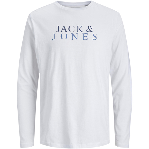 Vêtements Homme Pyjamas / Chemises de nuit Jack & Jones Pyjama long coton Blanc