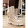 Chaussures Femme Boots Raquel Perez Femme Chaussures, Bottine en Daim, Lacets et Zip - 20404 Beige