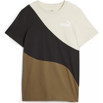 Vêtements Garçon T-shirts manches courtes Puma Tee Shirt Garçon col rond Marron