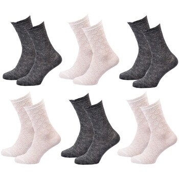 Sous-vêtements Femme Chaussettes Winter Socks Pack de 6 Paires 0147 GAUFREE LAINE Multicolore