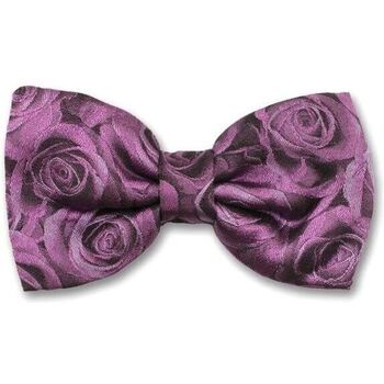 cravates et accessoires robert charles  noeud papillon noué roses 