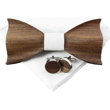 Vêtements Homme Cravates et accessoires Clj Charles Le Jeune Noeud papillon noué Design boisé Blanc