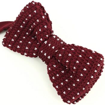 Vêtements Homme Cravates et accessoires Clj Charles Le Jeune Noeud papillon tricot Hispter cosy Bordeaux