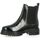 Chaussures Femme Boots Impact Boots cuir croco Noir