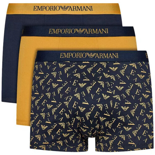 Sous-vêtements Homme Boxers Emporio Armani Kids logo-print touch-strap sneakers Blauni Pack 3 Bleu