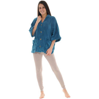 Vêtements Femme Pyjamas / Chemises de nuit Christian Cane CAPE MAILLE BLEU COLINE Bleu