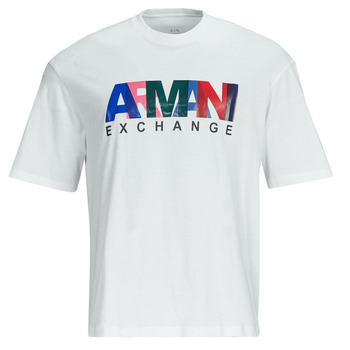 Vêtements Homme T-shirts manches courtes contrast Armani Exchange 3DZTKA Blanc / Multicolore