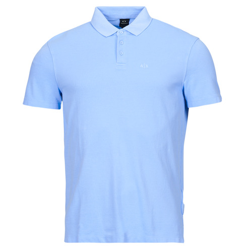 Vêtements Homme Polos manches courtes contrast Armani Exchange 3DZFAB Bleu Ciel