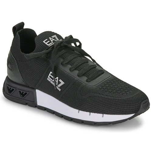 Chaussures Baskets basses Valise textile taille moyenne EA7 EMPORIO ARMANI BLK&WHT LEGACY KNIT Noir