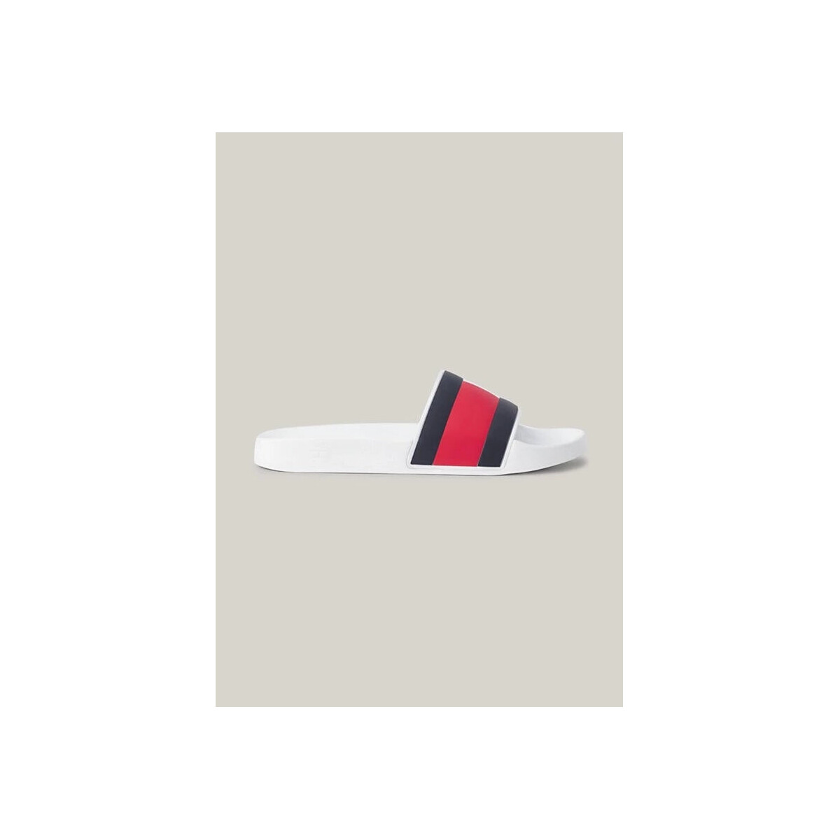 Chaussures Homme Baskets basses Tommy Hilfiger Claquettes  blanches Blanc
