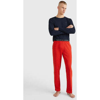 Vêtements Homme Pyjamas / Chemises de nuit Tommy Toe Hilfiger Ensemble de pyjama  rouge en coton Bleu