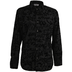 Vêtements Homme Chemises manches longues Versace JEANS Schmal Couture 75gal2s0ns303-899 Noir