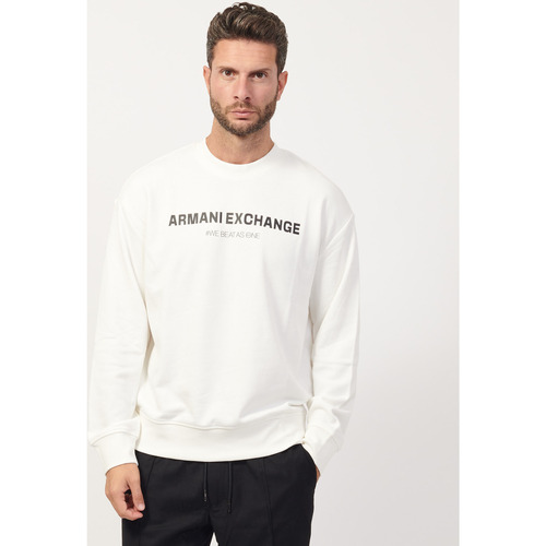 Vêtements Homme Sweats EAX Sweat-shirt à col rond Armani Sustainability Values Blanc
