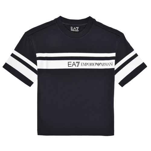 Vêtements Garçon T-shirts Brother manches courtes Emporio Armani EA7 TSHIRT 3DBT58 Noir / Blanc