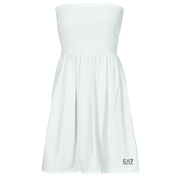 Vêtements Femme Robes courtes Ea7 Emporio gennemg Armani logo-embossed baseball capA7 ROBE SMOCK Blanc