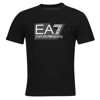 Vêtements Homme T-shirts manches courtes Emporio Armani Silver EA7 TSHIRT 3DPT81 Noir