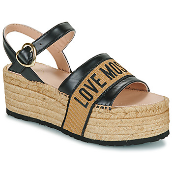 Chaussures Femme Top 5 des ventes Love Moschino SANDAL JA16296I0I Noir / Beige
