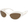 Montres & Bijoux Femme Lunettes de soleil MICHAEL Michael Kors MK2198 Lunettes de soleil, Blanc/Marron, 59 mm Blanc