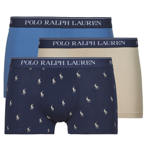Sous-vêtements Homme Boxers with Polo Ralph Lauren CLSSIC TRUNK-3 PACK-TRUNK Marine  /  Beige
