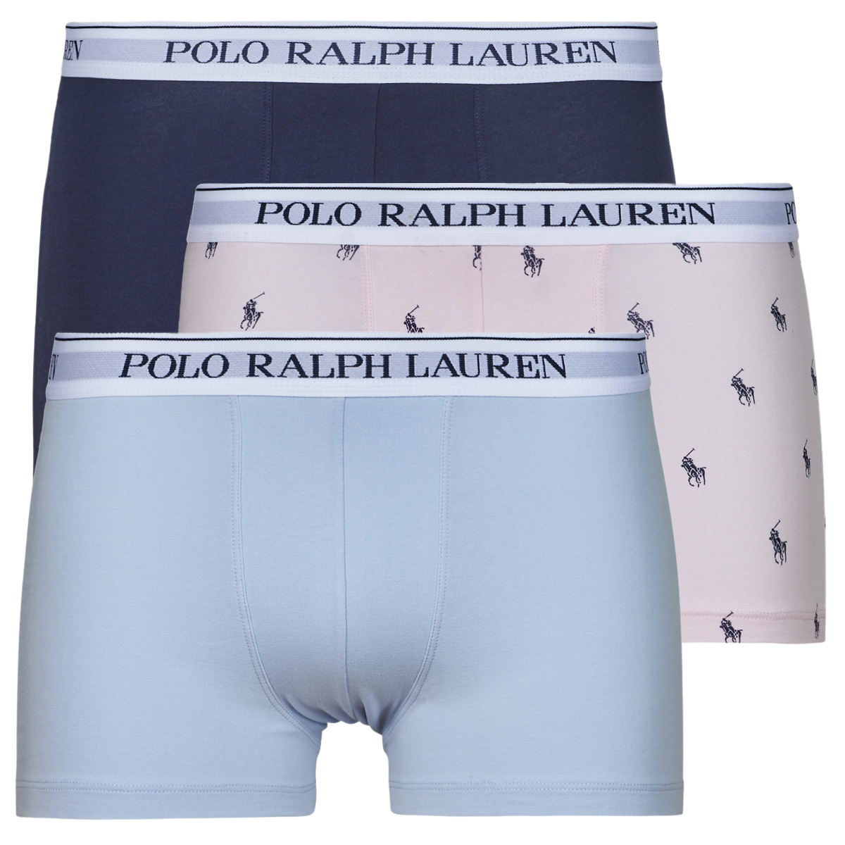 Sous-vêtements Homme Boxers Polo Ralph Lauren CLSSIC TRUNK-3 PACK-TRUNK Bleu  /  Rose  /   Marine