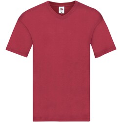 Vêtements Homme T-shirts manches longues Fruit Of The Loom Original Rouge