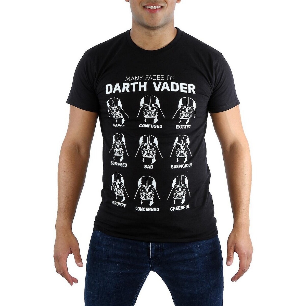 Vêtements Homme T-shirts manches longues Disney Many Faces Of Darth Vader Noir