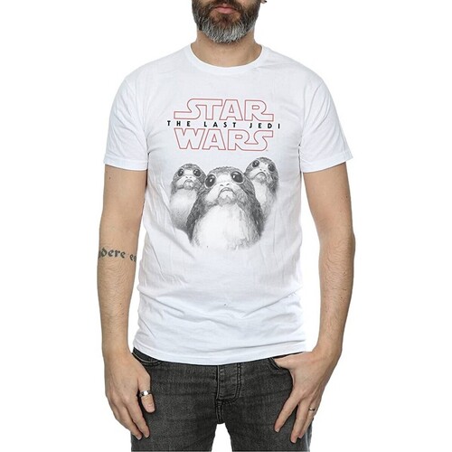 Vêtements Homme T-shirts manches longues Star Wars: The Last Jedi BI1091 Blanc