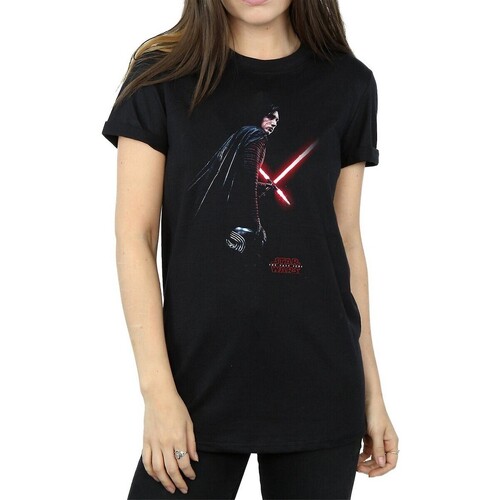 Vêtements Femme T-shirts manches longues Star Wars: The Last Jedi  Noir