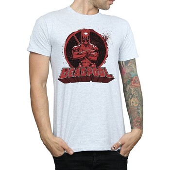 Vêtements T-shirts manches longues Deadpool  Gris